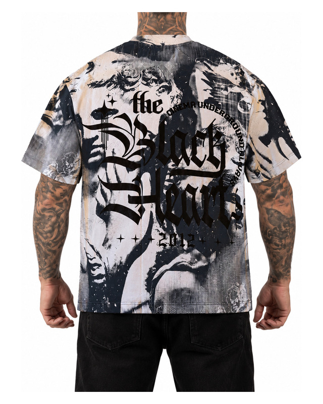 Blackletter Collage Graphic Shirt — model view