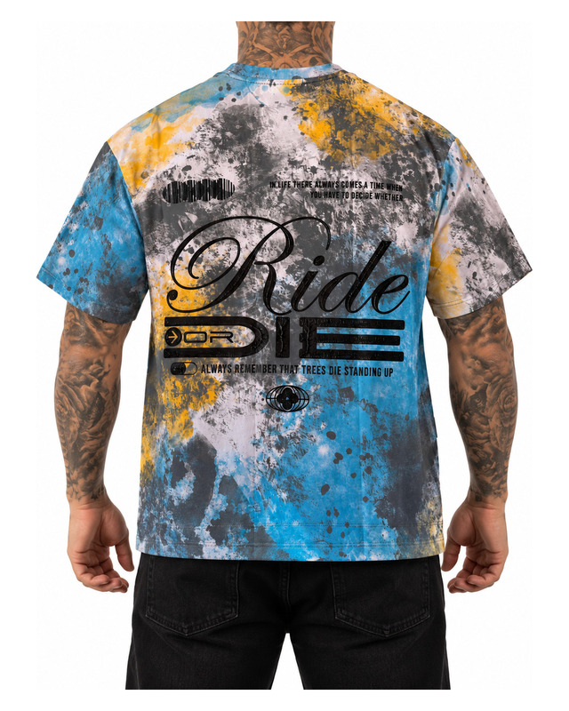Blue Splash Graphic Shirt — model view
