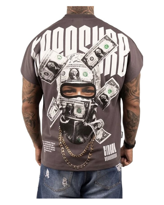 Money Mask Graphic Shirt — model view