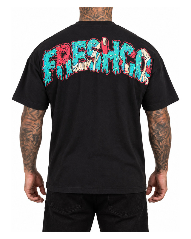 Monster Lettering Graphic Shirt — model view