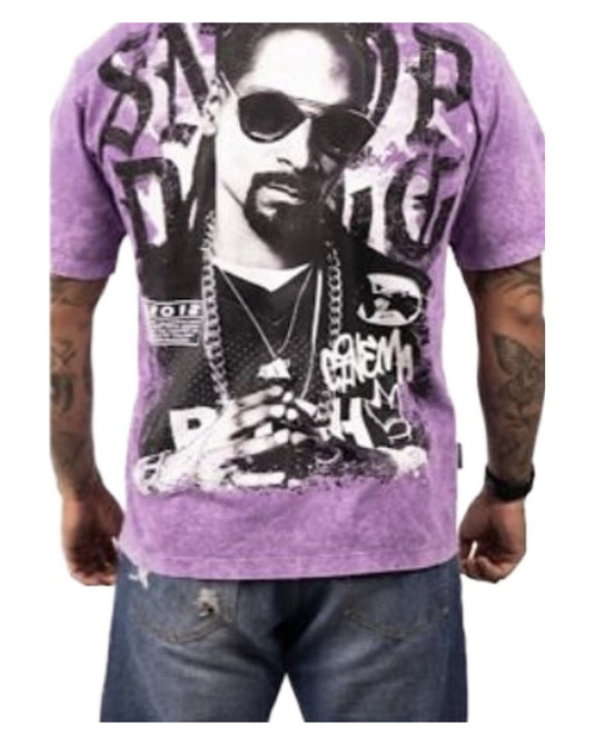 Purple Portrait Graphic Shirt — model view