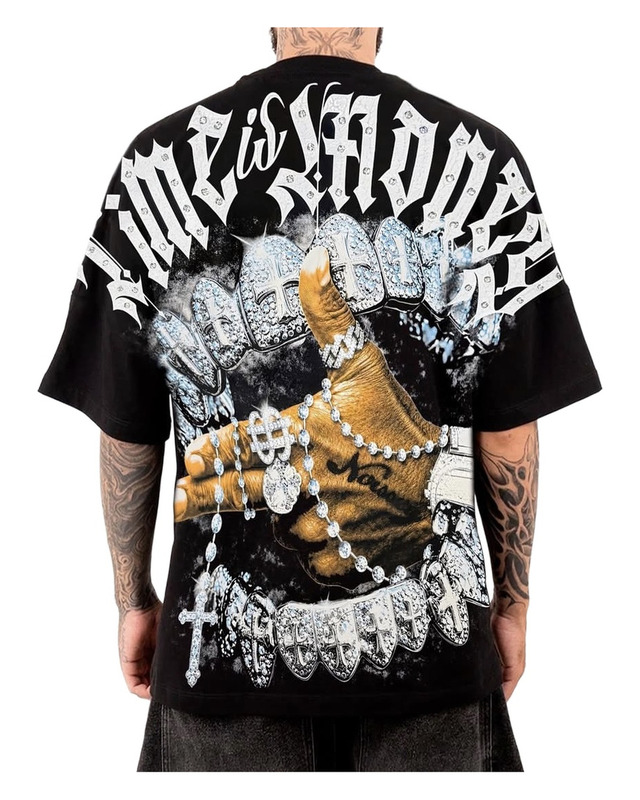 Time Is Money Graphic Shirt — model view