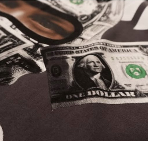 Money Mask Graphic Shirt — print detail