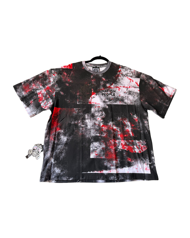 Red & Black Graffiti Graphic Shirt — opposite side