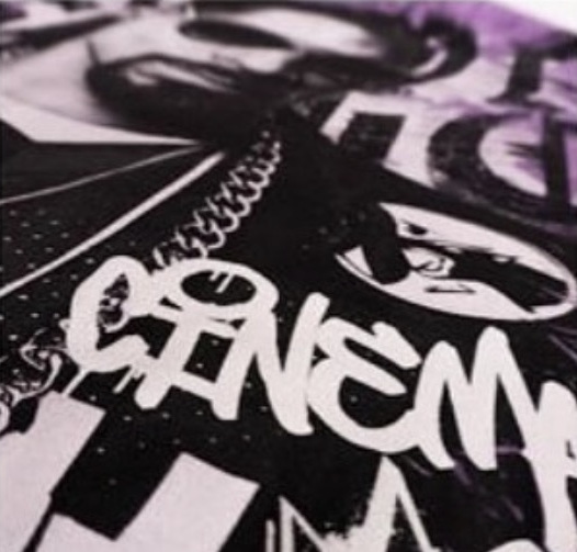 Purple Portrait Graphic Shirt — print detail