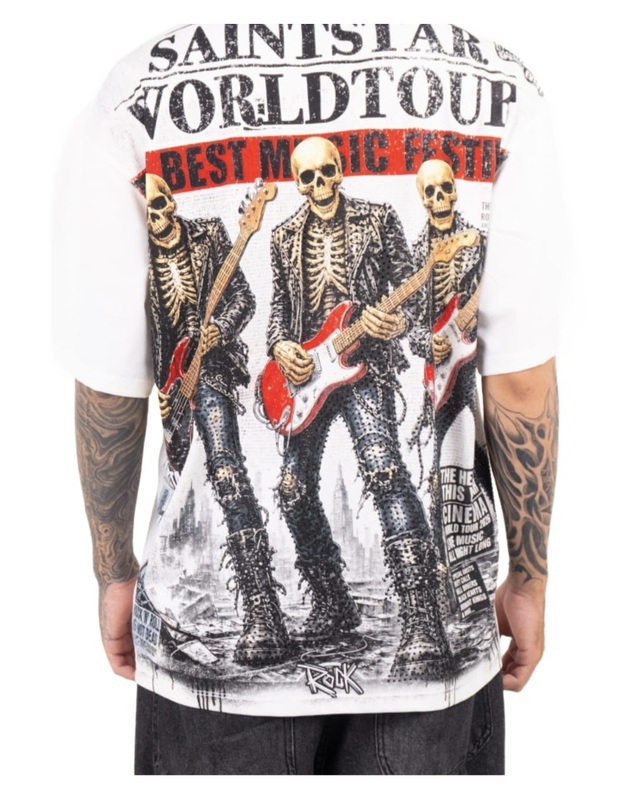 Skeleton World Tour Graphic Shirt — back